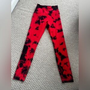 lululemon athletica Leggings - Red and Black Tie-Dye